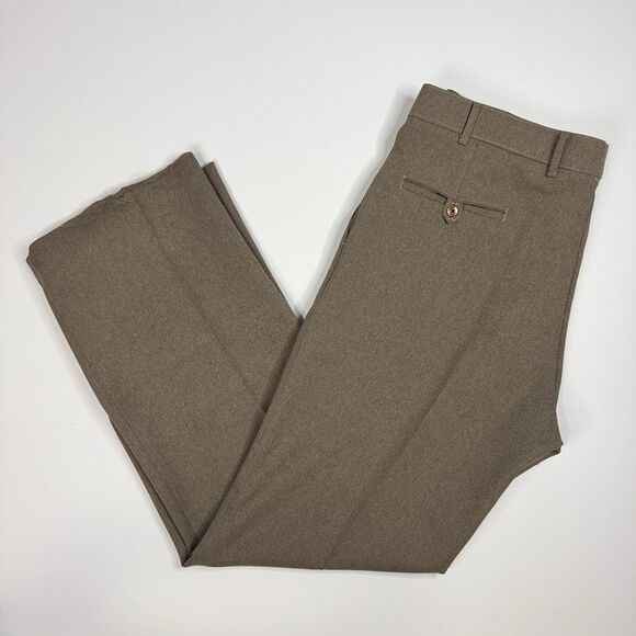 Vintage 70s Levi’s Action Slacks Mens 36 Brown Straight Leg USA Classic - Picture 1 of 8
